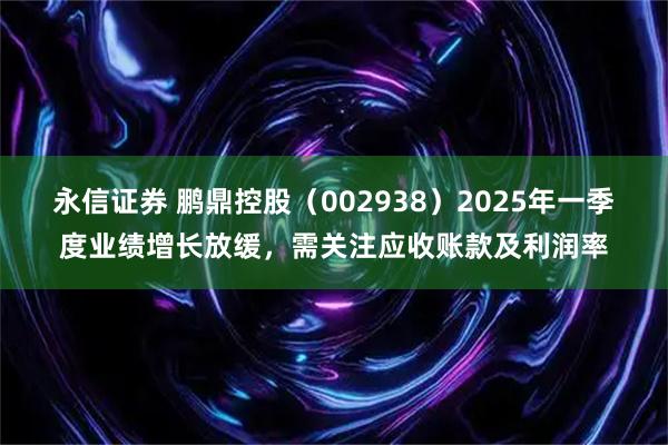 永信证券 鹏鼎控股（002938）2025年一季度业绩增长放缓，需关注应收账款及利润率